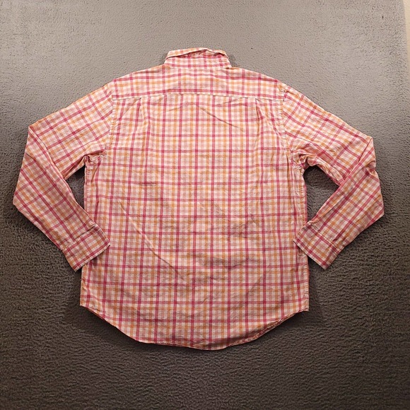 Chase Edward Shirt Mens Extra Large Pink Plaid Woven Button Up Pockets‎ Golf - Picture 6 of 10